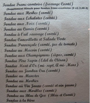 Liste de fondues au fromage