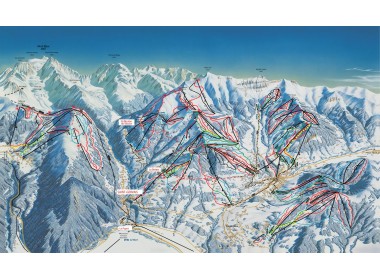 Plan des pistes de Saint-Gervais / Source : Saint-Gervais.net, site de l'office de Tourisme